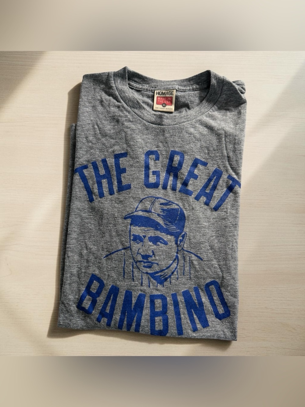 Homage Vintage Look New York Yankees Great Bambino Babe Ruth MLB Shirt Men XL - Picture 9 of 9